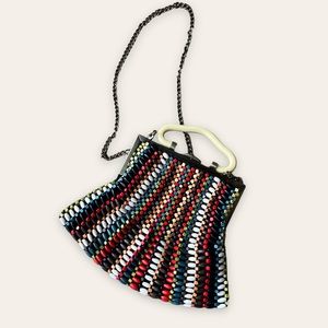 Patricia Nash Almarza beaded handbag multicolor wood bead purse designer